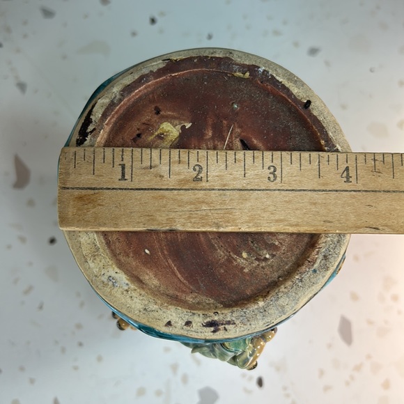 Beautiful Naturecore Froggy Frogs Ceramic Pottery Glazed Vase/Holder - Picture 10 of 12